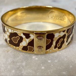 Coach Leopard & Gold Bangle